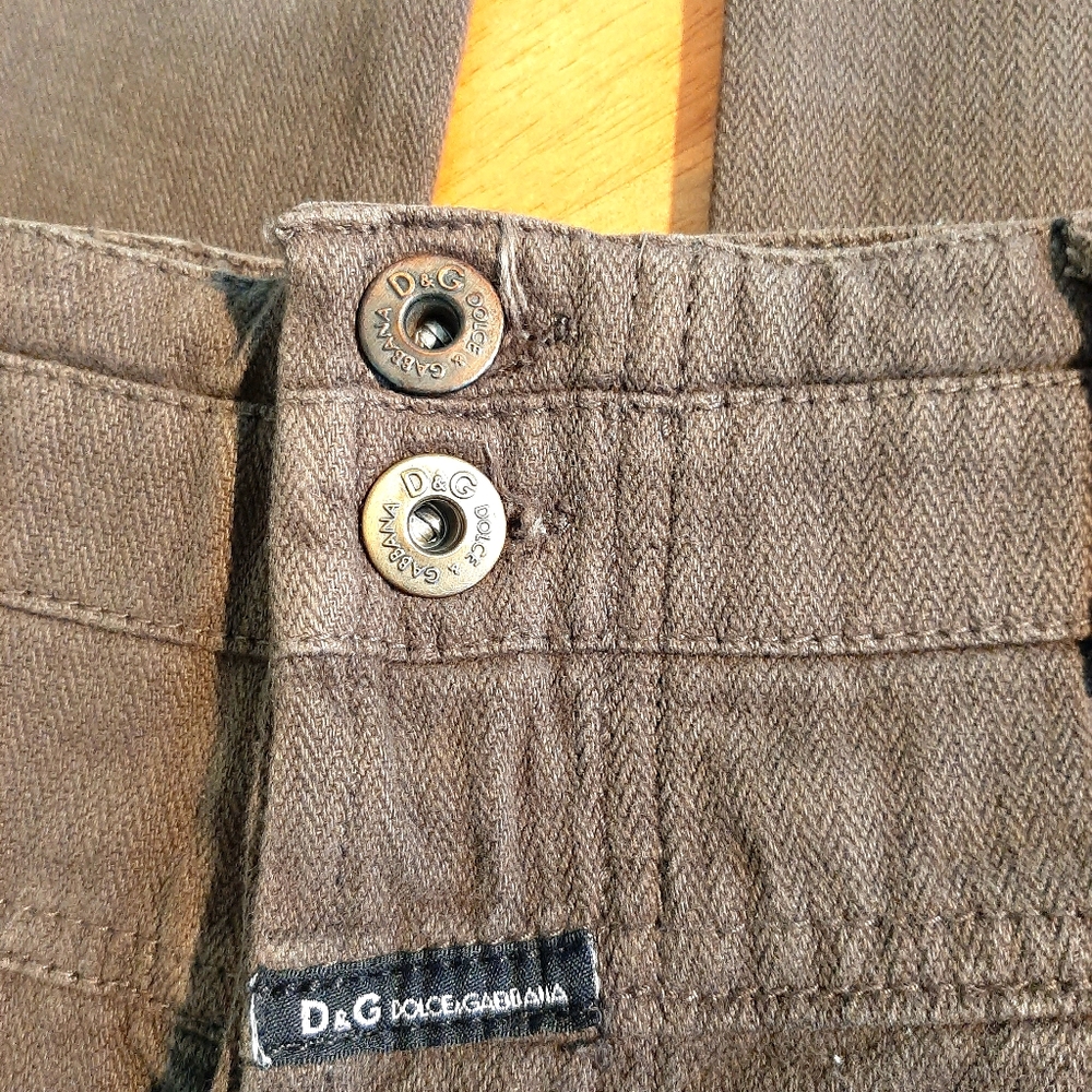 D&G Men's Brown Pockets Jeans - 35